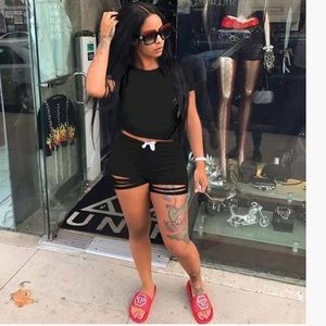 Two piece casual shorts set